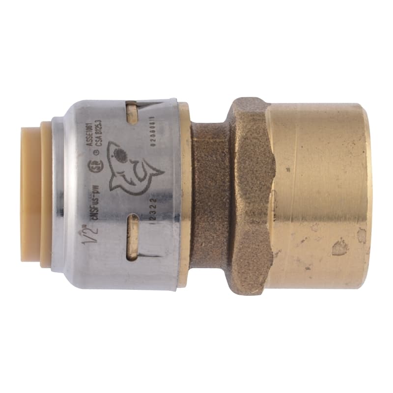 SharkBite UR072A Adapter, 1/2 in, FNPT, Brass, 250 psi Pressure – image 1