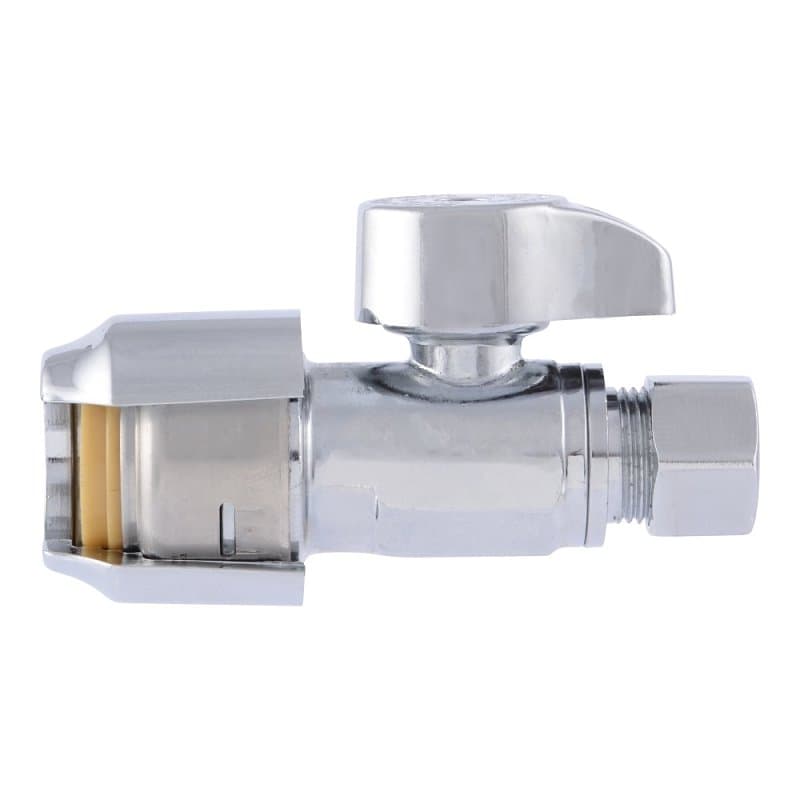 SharkBite Max UR23037 Ball Valve, 1/2 x 3/8 in Connection, Push-to-Connect x Compression, 125 psi Pressure – image 1
