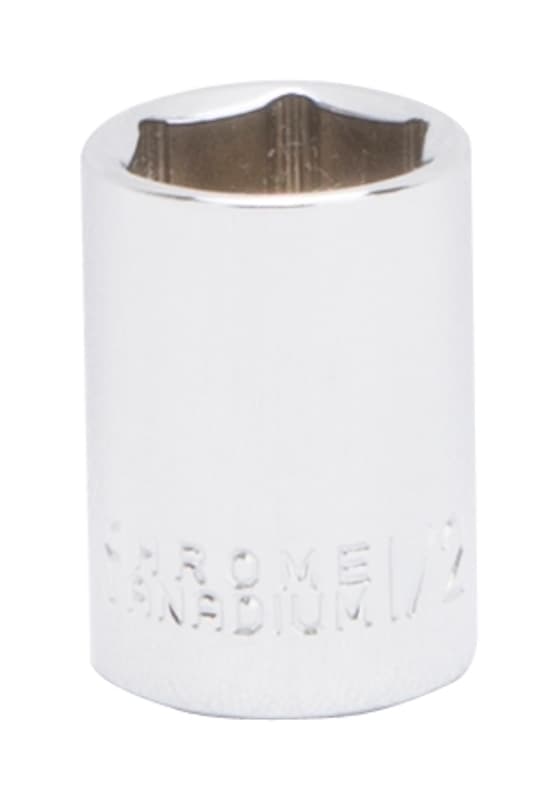 Vulcan MT6485775 Drive Socket, 1/2 in Socket, 1/4 in Drive, 6-Point, Chrome Vanadium Steel, Chrome – image 1