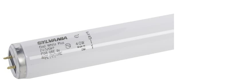 Sylvania 24472 Fluorescent Bulb, 40 W, T12 Lamp, Medium Lamp Base, 1850 Lumens, 4100 K Color Temp, Cool White Light – image 1