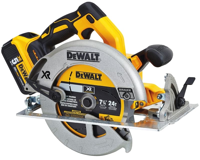 DEWALT DCS570P1 Circular Saw, Battery Included, 20 V, 5 Ah, 7-1/4 in Dia Blade, 57 deg Bevel – image 1