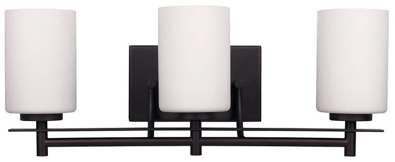 Canarm IVL363A03ORB Vanity Light, 100 W, 3-Lamp, A Lamp, Steel Fixture, Oil-Rubbed Bronze Fixture – image 1