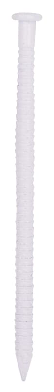 ProSource NTP-082-PS Panel Nail, 15D, 1-5/8 in L, Steel, Painted, Flat Head, Ring Shank, White, 171 lb – image 1