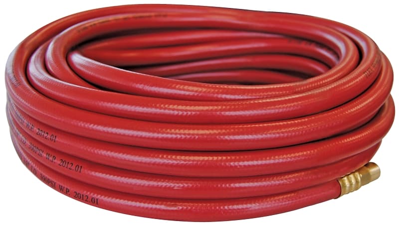 Topring 70 FLEXhybrid Series 70.318 Air Hose, 3/8 in ID, 50 ft L, MNPT, 300 psi Pressure, Techno Polymer, Red – image 1