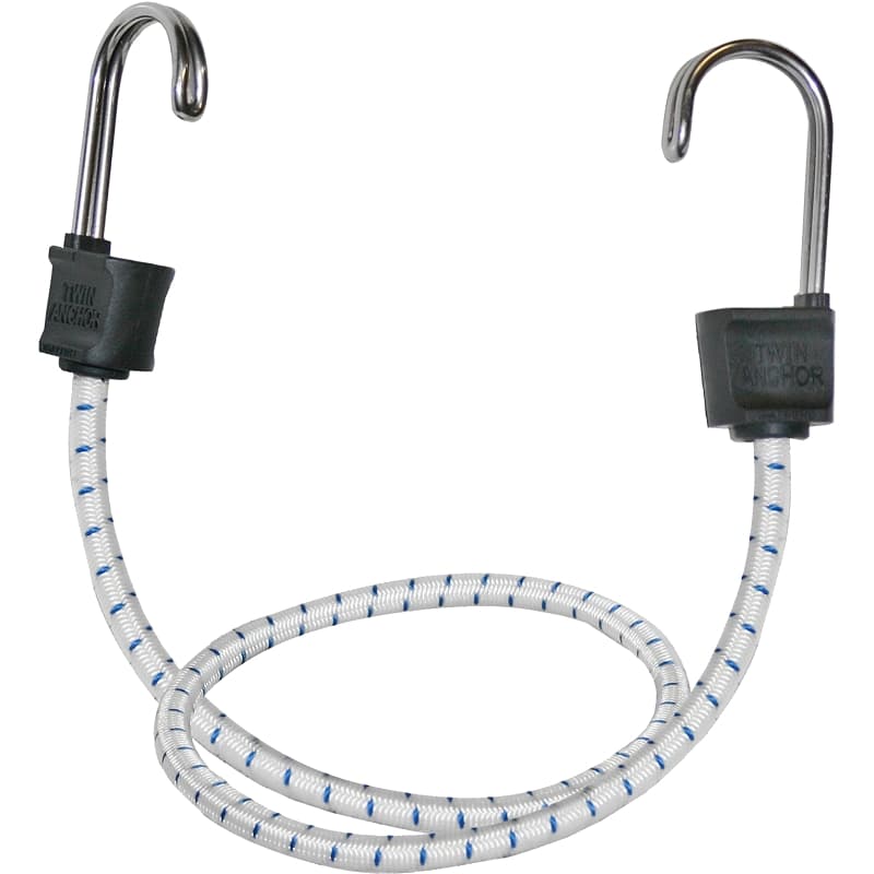 Keeper Twin Anchor 06272 Bungee Cord, 18 in L, Rubber, Hook End – image 1