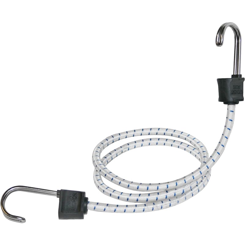 Keeper Twin Anchor 06274 Bungee Cord, 24 in L, Rubber, Hook End – image 1
