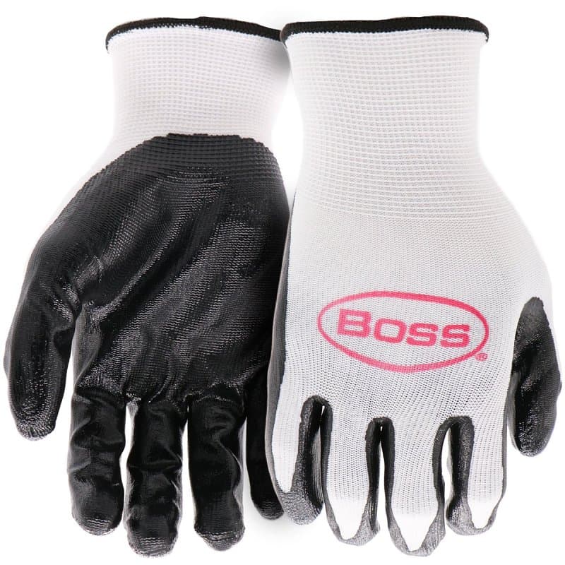 Boss Grip Series B31091-L-5P Coated Gloves, Men's, L, 8 to 8-3/8 in L, Elastic Knit Wrist Cuff, Nitrile Coating – image 1