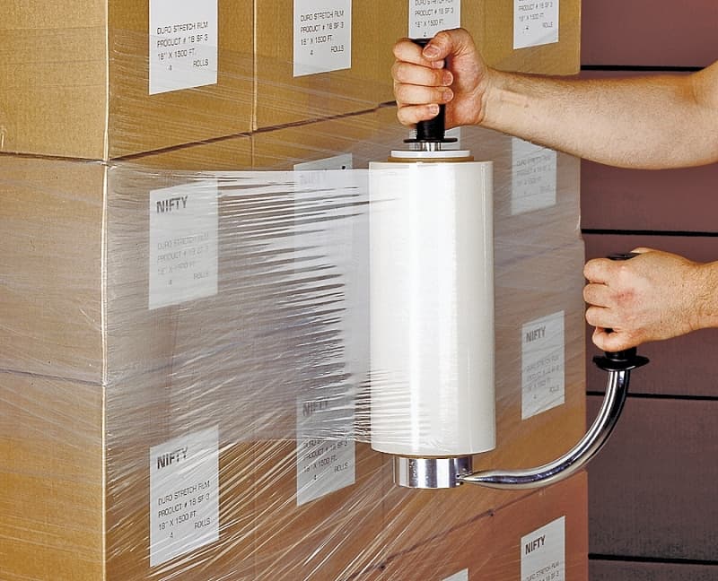 Nifty Wrapper F18SF3 Hand-Held Stretch Film, 1500 ft L, 18 in W, Clear – image 1