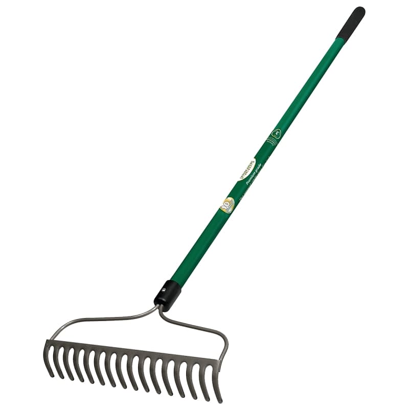 Landscapers Select 34583 Bow Rake, 16 in W Head, 16 -Tine, Steel Tine, 60 in L Handle – image 1
