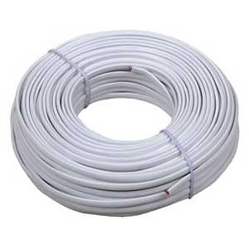 RCA CTP001WHR Handset Line Cord, 50 ft Wire, Plastic Sheath, White Sheath – image 1