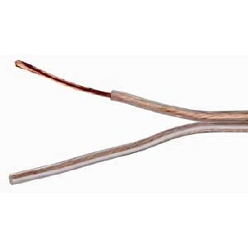 RCA CAH16100R Speaker Wire, 16 AWG Wire, 2 -Conductor, 100 ft L, Clear Sheath – image 1
