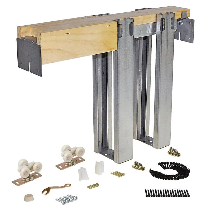 Johnson Hardware 153068PF Universal Pocket Door Frame Kit – image 1