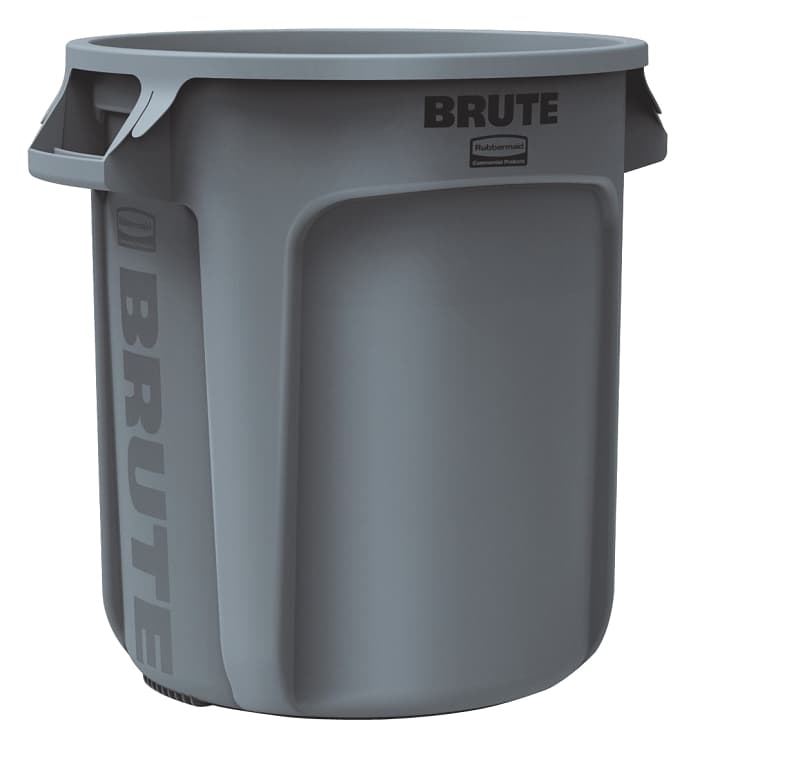 Rubbermaid 261000GRAY Trash Container, 10 gal Capacity, Polyethylene, Gray – image 1