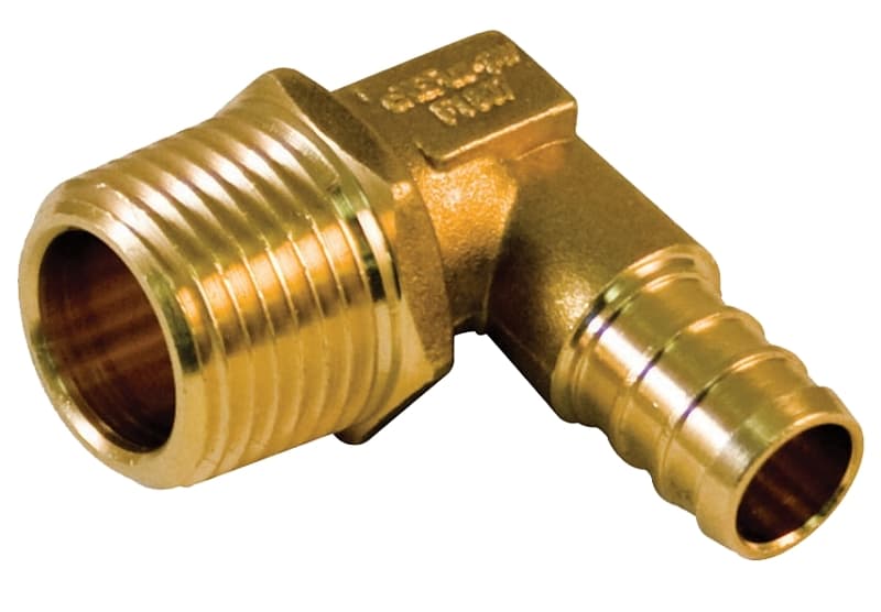 aqua-dynamic 9777-633 Pipe Elbow, 1/2 in, MPT, 90 deg Angle, Brass – image 1