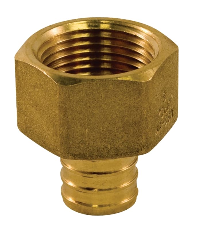 aqua-dynamic 9783-043 Pipe Adapter, 3/4 x 1/2 in, PEX x Female, Brass – image 1
