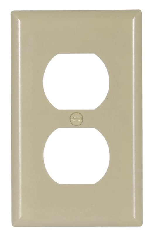 Eaton Wiring Devices 2132V-BOX Receptacle Wallplate, Duplex, Standard-Size, 4-1/2 in L, 2-3/4 in W – image 1