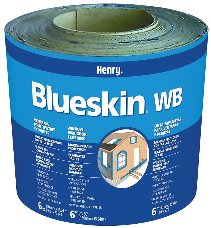 Blueskin WB BH200WB4578 Window and Door Flashing, 50 ft L, 6 in W, Blue, Self-Adhesive – image 1