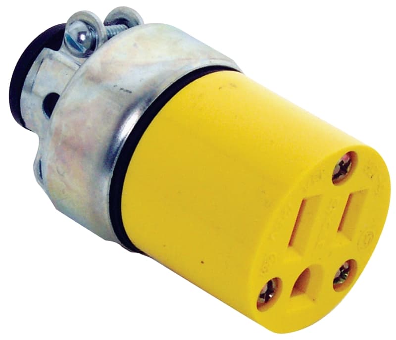 Eaton Wiring Devices WD2887 Electrical Connector, 2 -Pole, 15 A, 125 V, NEMA: NEMA 5-15, Yellow – image 1