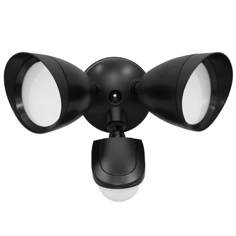 PowerZone O-G1200M-PB Security Flood Light, 110/240 V, 15 W, 2-Lamp, LED Lamp, Daylight Light, 1200 Lumens – image 1