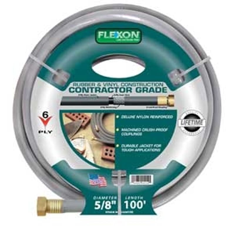 Flexon CG58100 Garden Hose, 5/8 in, 100 ft L, Rubber/Vinyl – image 1