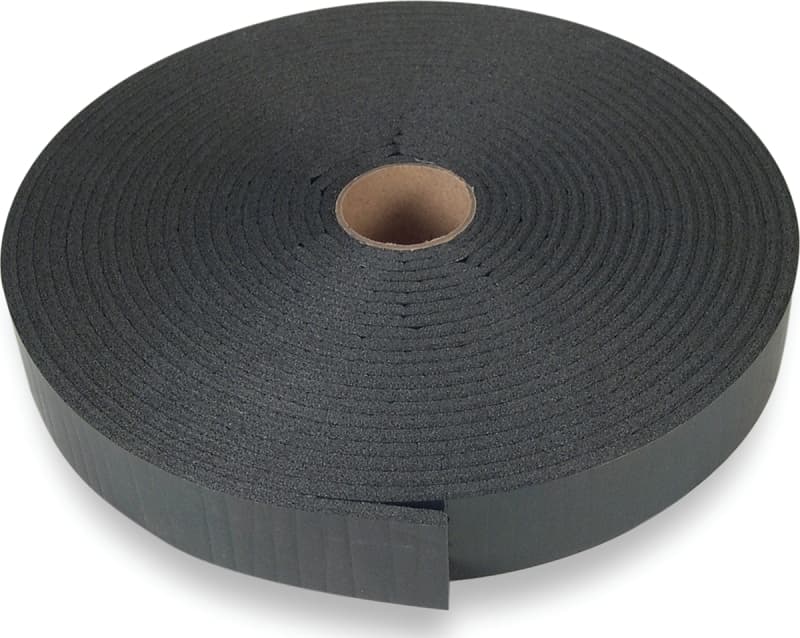 Climaloc CZ94970 Insulating Foam Tape, 1-1/4 in W, 30 ft L, 3/16 in Thick, Polyethylene, Black – image 1