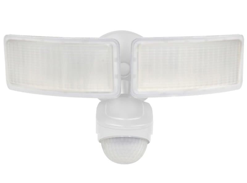 PowerZone O-OV-2200M-PW Security Light, 110/240 V, 24 W, 2-Lamp, LED Lamp, Daylight Light, 2200 Lumens – image 1