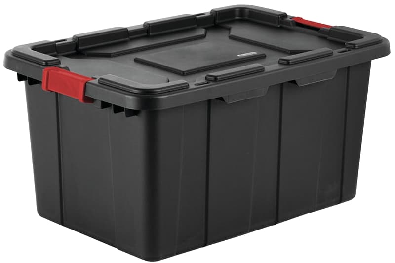 Sterilite 14669004 Industrial Tote, Plastic, Black, 30-1/2 in L, 20-5/8 in W, 15-1/4 in H – image 1