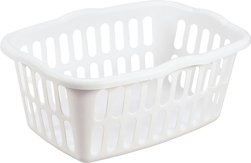 Sterilite 12458012 Laundry Basket, 1.5 bu Capacity, Plastic, White, 1-Compartment – image 1