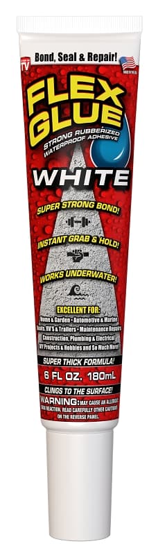Flex Glue GFSTANC06 Construction Adhesive, White, 6 oz, Tube – image 1