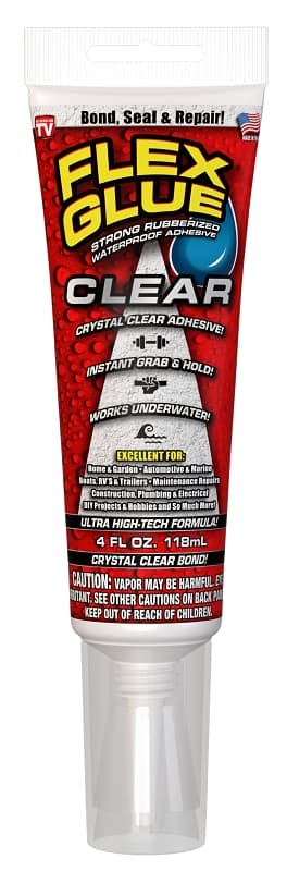 Flex Glue GFSWHTC04 Construction Adhesive, Clear, 4 oz, Tube – image 1
