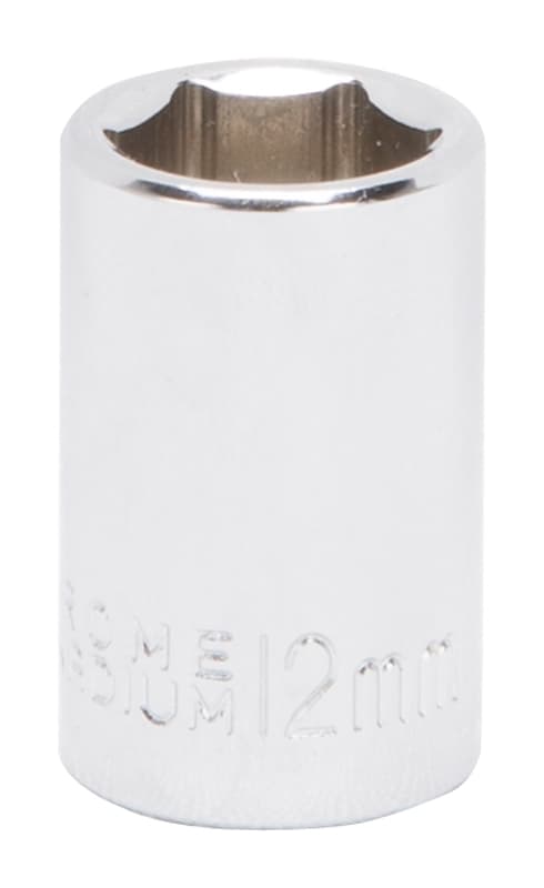 Vulcan MT6499156 Drive Socket, 12 mm Socket, 3/8 in Drive, 6-Point, Chrome Vanadium Steel, Chrome – image 1