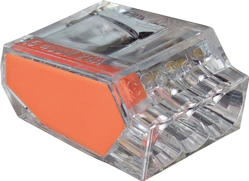 Gardner Bender PushGard 19-PC3 Wire Connector, 22 to 12 AWG Wire, Copper Contact, Clear/Orange, 10/CD – image 1