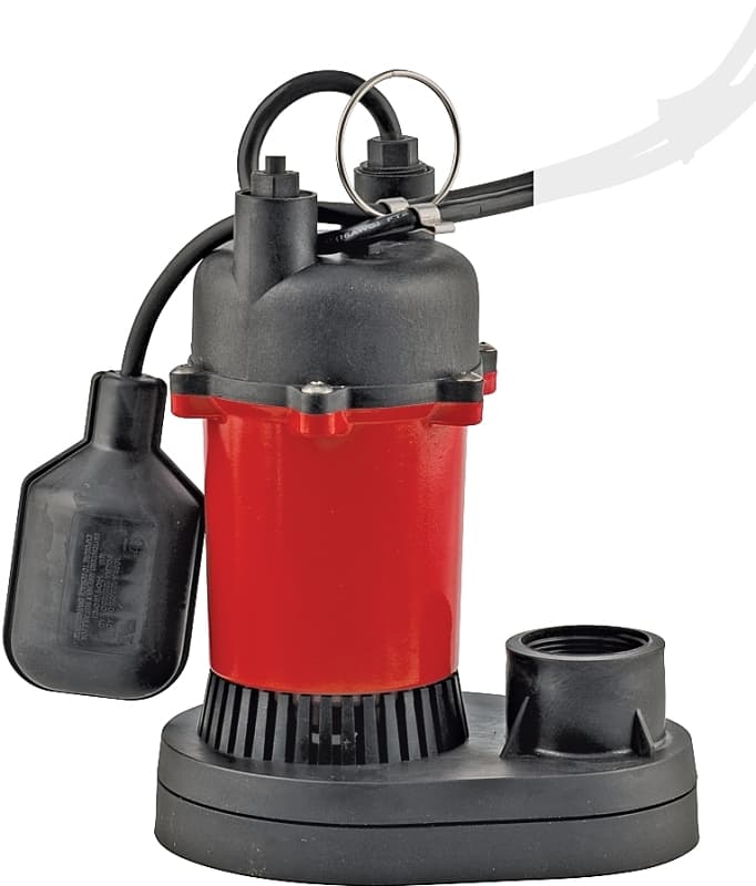 Red Lion RL-SP25T Series 14942739 Sump Pump, 1-Phase, 6 A, 115 V, 0.25 hp, 1-1/2 in Outlet, 23 ft Max Head, 540 gph – image 1