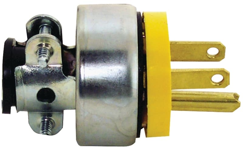 Eaton Wiring Devices WD2867 Electrical Plug, 2 -Pole, 15 A, 125 V, NEMA: NEMA 5-15, Yellow – image 1