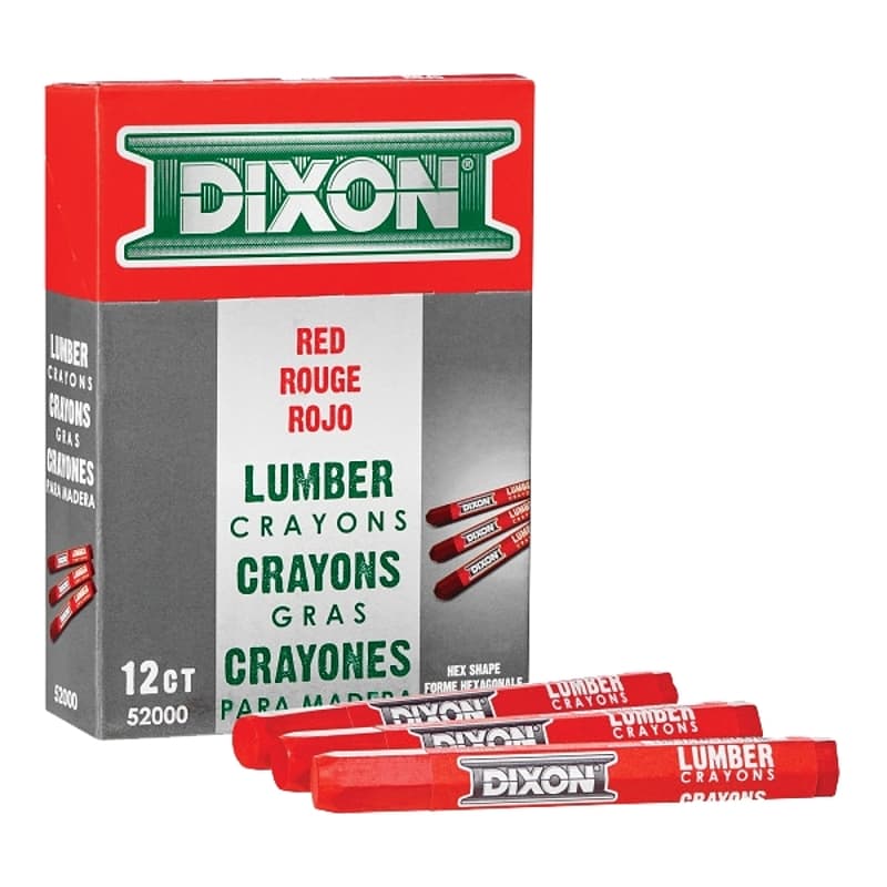 Dixon Ticonderoga 52000 Lumber Crayon, Red, 1/2 in Dia, 4-1/2 in L – image 1