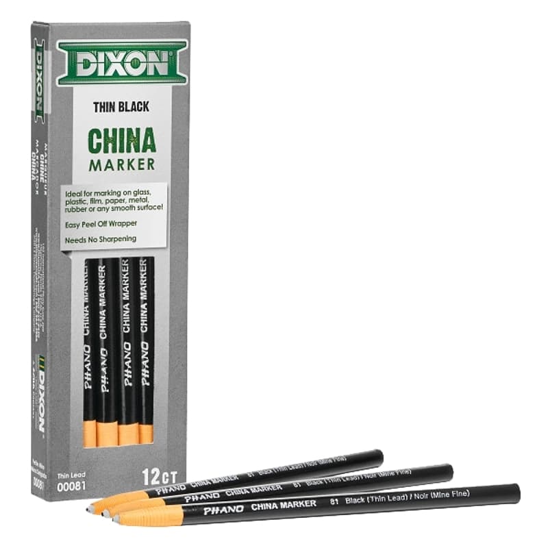 Dixon Ticonderoga 00081 China Marker, Black, 7 in L – image 1