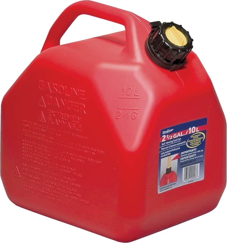 Scepter 07079 Gas Can with CRC, 2.5 gal Capacity, Polyethylene, Red – image 1