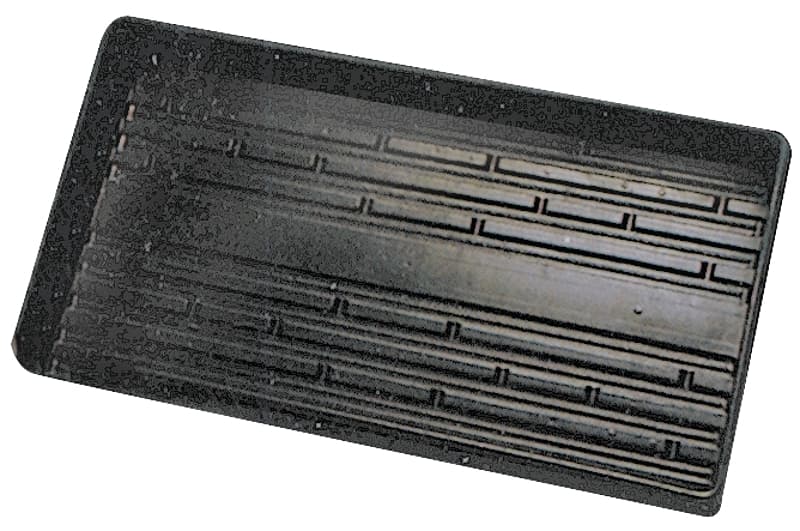 Jiffy TTRAY Plant Tray, 11 in L Tray, 22 in W Tray, Plastic, Black – image 1