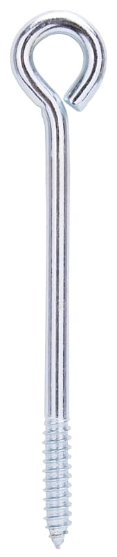 ProSource LR258 Lag Screw Eye, 11.2 mm Thread, Screw Thread, 2 in L Thread, 1-7/16 in Dia Eye, 401 lb Working Load, Zinc – image 1