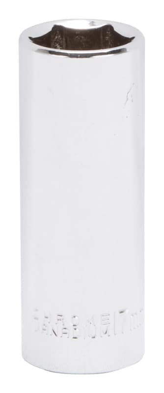 Vulcan MT6507164 Drive Socket, 17 mm Socket, 3/8 in Drive, 6-Point, Chrome Vanadium Steel, Chrome – image 1