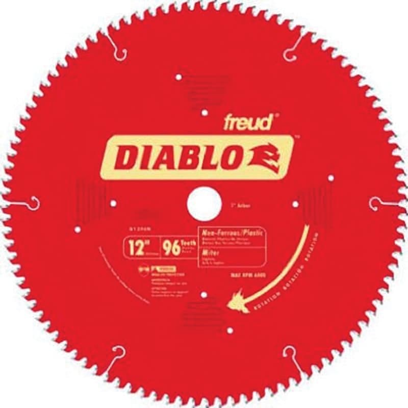 Diablo D1296N Circular Saw Blade, 12 in Dia, 1 in Arbor, 96-Teeth, Carbide Cutting Edge – image 1