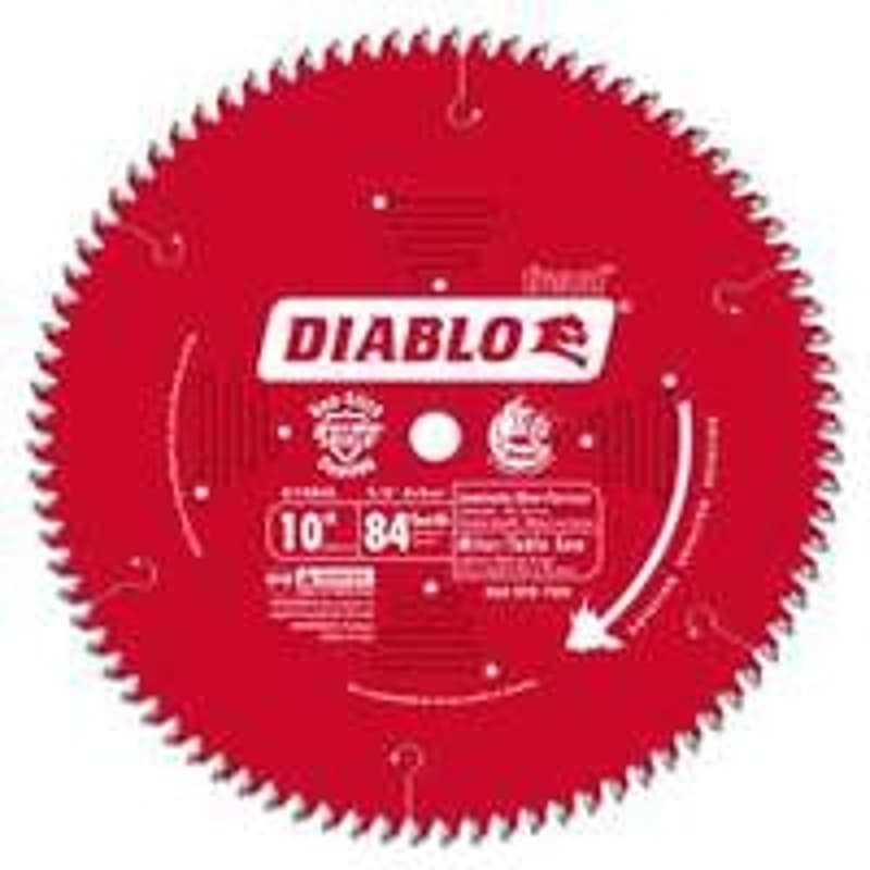 Diablo D1084L Circular Saw Blade, 10 in Dia, 5/8 in Arbor, 84-Teeth, Carbide Cutting Edge – image 1