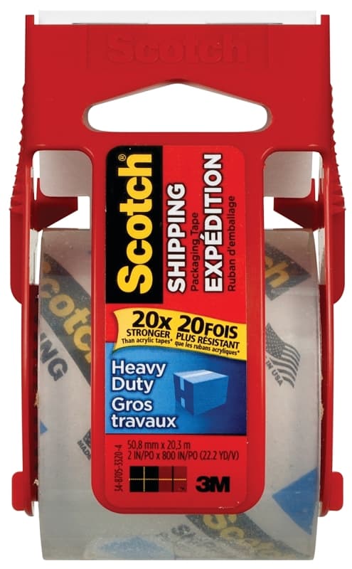 Scotch 142NA Packaging Tape, 20.3 mm L, 50.8 mm W, Clear – image 1
