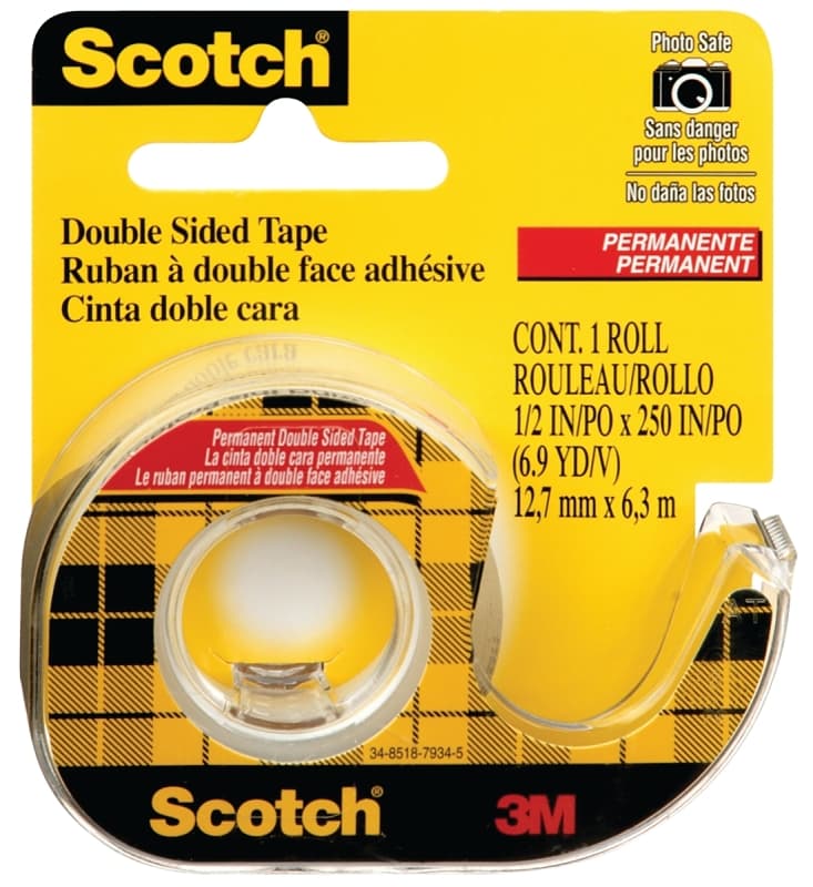 Scotch 136-NA Double-Sided Tape, 6.3 m L, 12.7 mm W – image 1