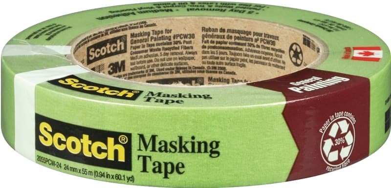 ScotchBlue 2055PCW - 24 MM Masking Tape, 55 m L, 24 mm W, Crepe Paper Backing, Green – image 1