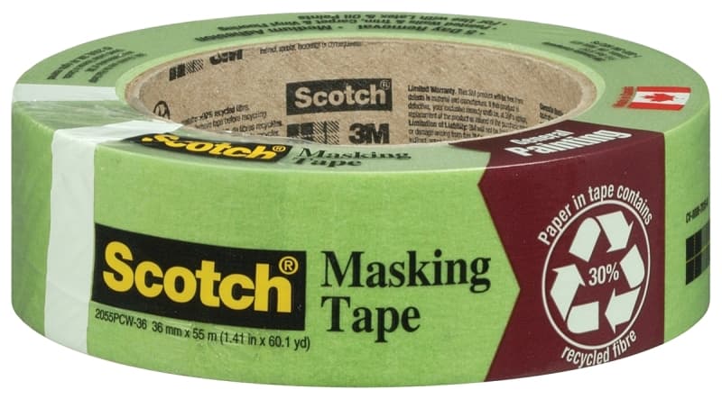 ScotchBlue 2055PCW - 36 MM Masking Tape, 55 m L, 36 mm W, Crepe Paper Backing, Green – image 1