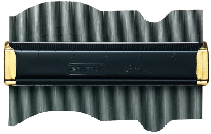 General 837 Contour Gauge with Pins, 6 in L, 3-1/2 in W, SAE Graduation, Stainless Steel – image 1