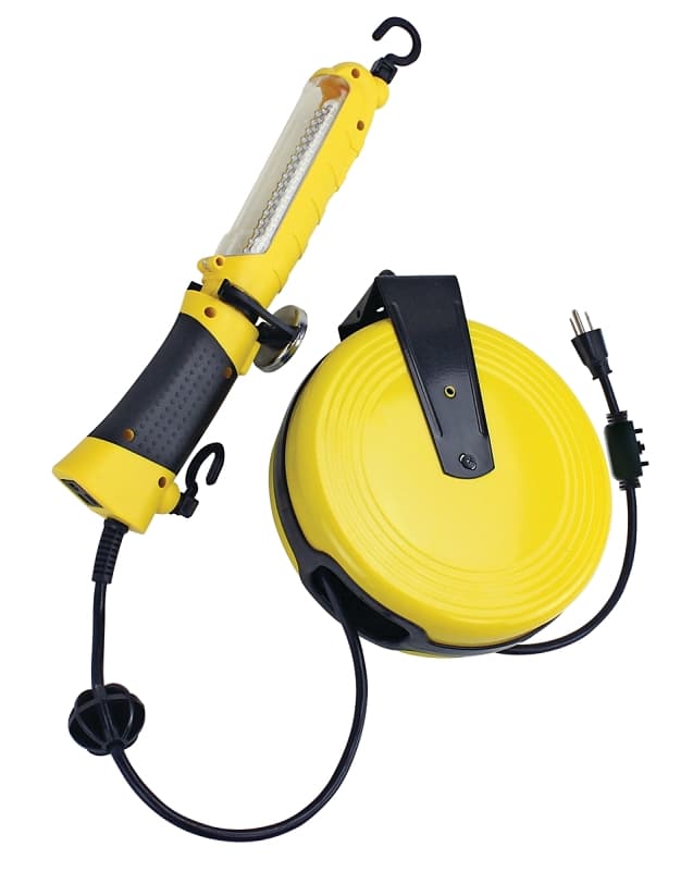 PowerZone ORCRTLLED526 Work Light, LED Lamp, 120 Lumens, 30 ft L Cord, Yellow – image 1