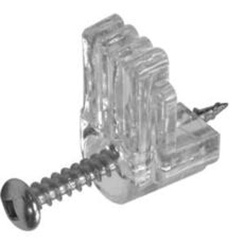 Reliable PMC316MR Mirror Clip, Plastic, Clear, 4/PK – image 1