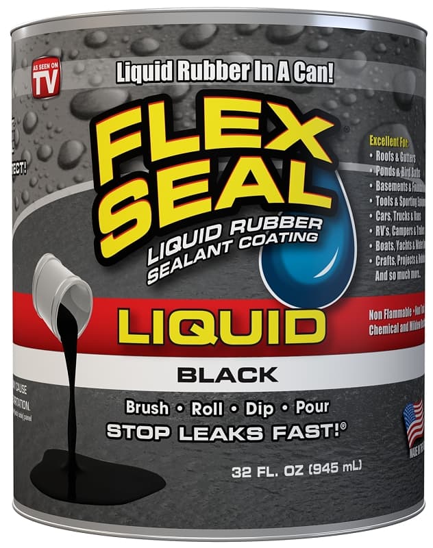 Flex Seal LFSBLKC32 Rubberized Spray Coating, Black, 32 oz, Can – image 1